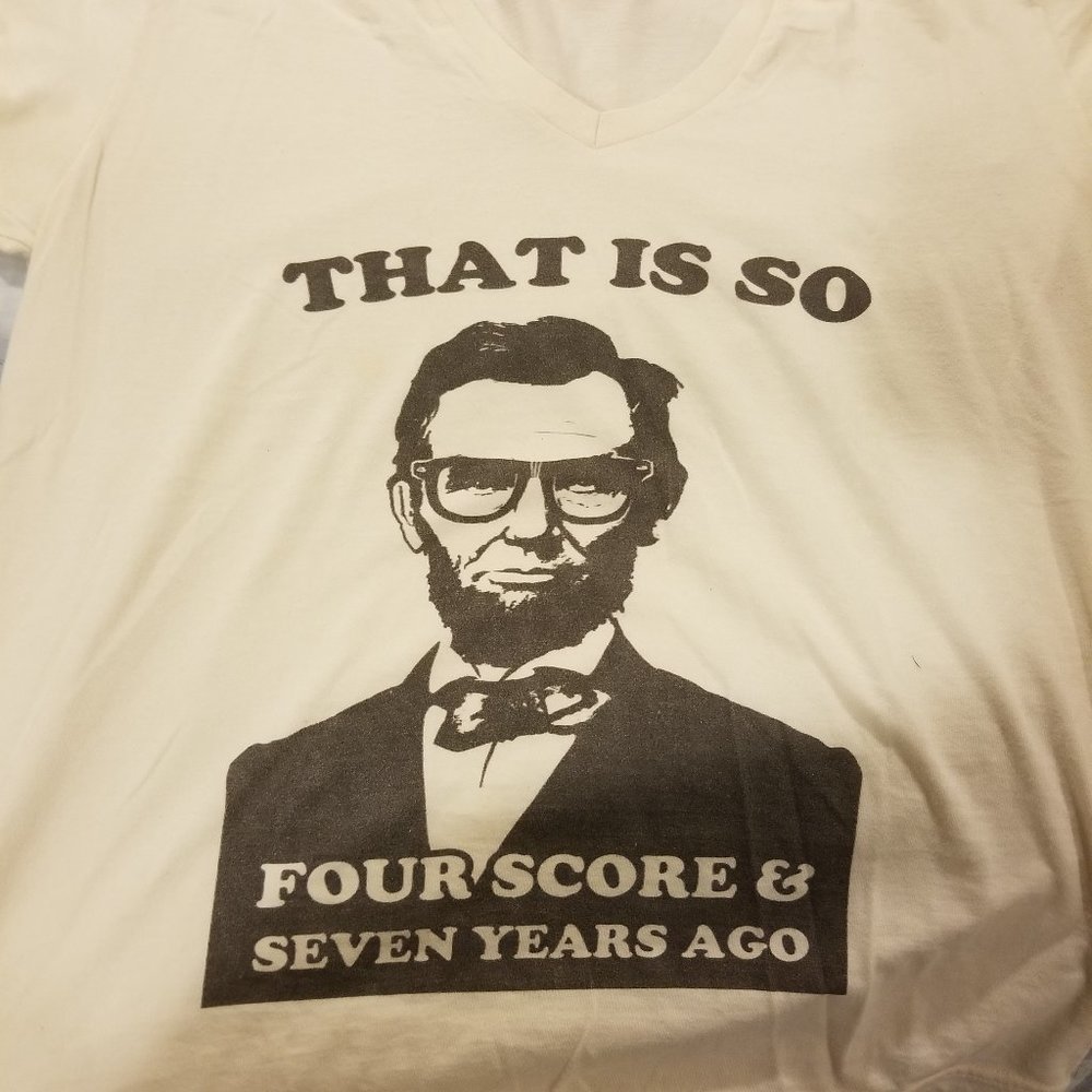 American Apparel Abe Lincoln T-Shirt Sz M